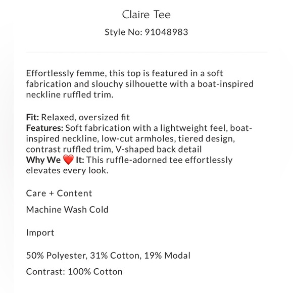 NWT new FREE PEOPLE Claire Tee medium reed yellow ruffle eyelet oversized - Picture 3 of 16